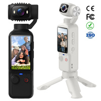 DJ01 360 °   Cámara de Acción con Rotación, Certificación CE, FCC y RoHS, Compatible con Tarjeta TF de 128GB, 4K Ultra HD, Vlog, Cámara de Mano con Luz Integrada