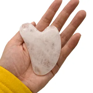 Natural Clear Quartz Gua Sha Massage Tools Anti-aging Slimming Clear Quartz Stone Guasha Board