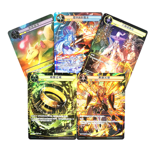 Échantillon gratuit écologique 350gsm feuille d'or jeu de cartes à collectionner Booster Box Logo personnalisé imprimé Animal TCG nom de poker similaire personnalisé - Product Image 2