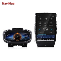 NaviHua pour Renault Koleos Megane 4 2016 2019, écran LCD numérique, compteur de vitesse, GPS, autoradio, style Tesla 14,5 pouces, Carplay