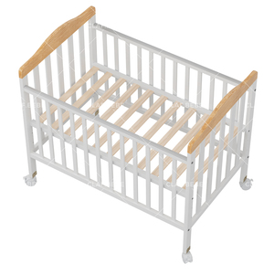 <span class=keywords><strong>Lit</strong></span> bébé <span class=keywords><strong>2</strong></span> en 1 en bois massif au design moderne, trois hauteurs, peint, pour chambre d'enfant - Product Image 1