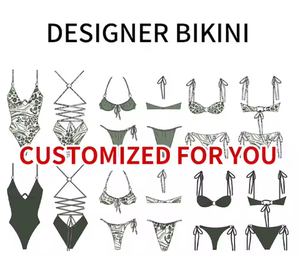 Bikini personalizado de dos piezas con cuello cuadrado y estampado sexy de talla grande de OEM, ropa de playa con más cobertura, traje de baño para mujer, traje de baño de alta cintura - Product Image 4