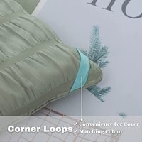 Couette d'hôtel verte en gros, garnissage polyester, enveloppe en coton, pour lits Queen et King, pour l'hôtellerie