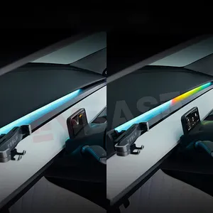 Evbase Model 3 Y Tesla Interior App Control Multicolor Hidden Acrylic Fiber Strip Led Dashboard Dynamic Streamer Ambient Light