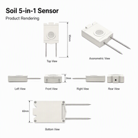 Tranrule Tuya Zigbee 5.1 Capteur de sol NPK Testeur d'humidité et de température Azote Phosphore Potassium IP67 Applicable en extérieur