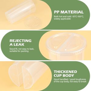 700ml PP Single Wall Transparent Disposable <b>Plastic</b> <b>Cup</b> for Bubble Tea Lovers Share Split <b>Cup</b> Drinks - Product Image 2
