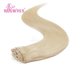 ผมต่อแบบคลิปหนีบ KSWIGS ผมแท้ Remy & Virgin Cuticle 7 ชิ้น 16 คลิป น้ำหนัก 100 กรัม ความยาว 12-40 นิ้ว แบบตรง สีไฮไลท์แบบ Balayage - Product Image 5