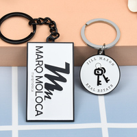 Porte-clés personnalisé en alliage de zinc plaqué noir, cadeau promotionnel, souvenir, porte-clés pour sac, clé de voiture