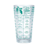Shaker à cocktails Fred Premium moderne, réutilisable, compatible lave-vaisselle, écologique, en verre, 8 pièces, capacité 500 ml, type Boston, pour les soirées gin