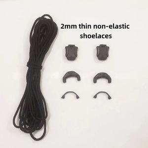 Kit de lacets rapides sans nœuds pour chaussures de trail <span class=keywords><strong>3D</strong></span> XT6 - Lacets plats en polyester imprimés, mode noir et blanc - Product Image 4