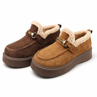 Bottes d'hiver pour femmes, doublées de fausse fourrure, plateforme de 4,5 cm, confortables, tendance, couleur personnalisée, logo, boîte à chaussures, fabrication en usine