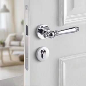 Cerradura de Puerta Interior Silenciosa de Latón Macizo Dorado, Estilo Retro Francés y Americano, Cerradura de Privacidad y <span class=keywords><strong>Pasaje</strong></span> para Dormitorio - Product Image 6