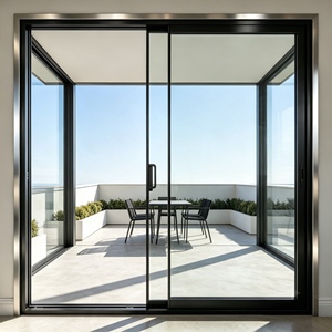 Porte coulissante en aluminium sur mesure, insonorisée et à isolation thermique, double vitrage pour villa, vente en gros - Product Image 4