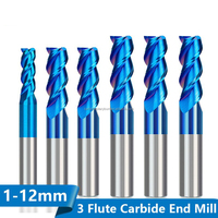 Fraise en carbure monobloc 4 dents ODM pour machine de gravure, finition de contour de rainures, hélice 45°, longueur de coupe 12 mm