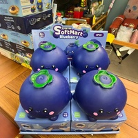 Nouveau jouet souple en forme de myrtille simulée de grande taille, jouet créatif anti-stress à rebond lent pour les jeunes, avec emballage en sachet OPP