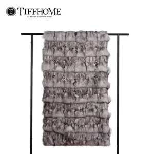 Cobertor de cabeça de raposa Tiffany Home personalizado 240x70cm Reutilizável Cinza/Cinza escuro macio para o Inverno