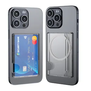 Prix de gros Porte-cartes magnétique pour téléphone portable Accepter 2 cartes Porte-cartes magnétique portable