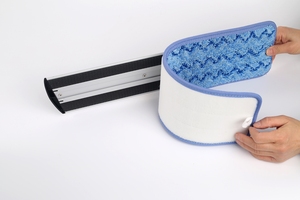 Алюминиевая плоская швабра с насадкой из микрофибры для влажной и сухой уборки и легкой алюминиевой телескопической ручкой для мытья полов - Product Image 4