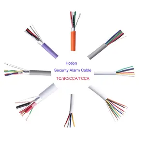 Solid stranded unshielded security alarm cable 24 AWG unshielded alarm cable 4 core 2 pair cable