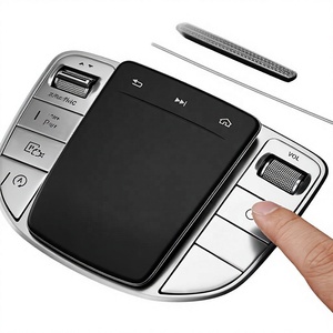 สติ๊กเกอร์ตกแต่งอะลูมิเนียมอัลลอยด์แบบเต็มหน้า สำหรับ Mercedes-Benz C-Class E-Class GLC ป้องกันปุ่มคอนโซลกลาง - Product Image 2