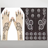 Pochoirs de tatouage au henné réutilisables DIY Five & Ten GMPC/Sedex/ISO/EUDR pour la beauté, motifs floraux, autocollants de tatouage corporel, modèles