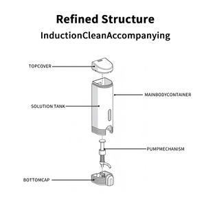 Distributeur de savon intelligent YEETE, sans perçage, étanche, rechargeable, 50x245x73mm, pour la maison, la cuisine, la salle de bain, le bureau - Product Image 3