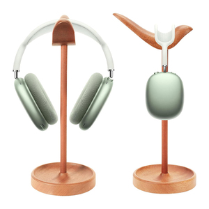 Support multifonctionnel en bois pour écouteurs de bureau Support pour casque de jeu pour <span class=keywords><strong>AirPods</strong></span> MAX Sony Support d'affichage pour casque d'écoute - Product Image 2