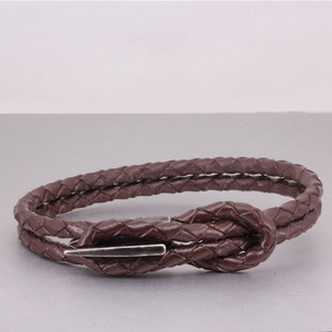 CHENG JEWELERS Gioielli Raffinati, Bracciale Fatto a Mano con Collegamenti in Pelle e Chiusura in Acciaio Inossidabile per Cordoncino - Product Image 2