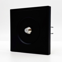 Plaque murale coaxiale A6 Q Panel en acier bronze de type F pour transmission satellite, prise murale TV satellite