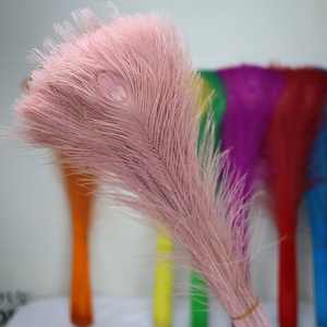 Plumas de Pavo Real Naturales Blanqueadas de 80-90cm al por Mayor para Decoración de Bodas, Accesorios para Arreglos Florales, Decoloración - Product Image 4