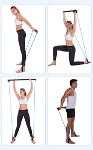 Accessoires de fitness et de yoga multifonctionnels, bâton d'entraînement durable pour tonifier les pieds, kit de barre de Pilates en 2 sections - Product Image 5