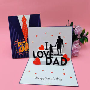 Carte de vœux 3D personnalisée pour la fête des pères, <span class=keywords><strong>mon</strong></span> meilleur papa, sculpture sur papier, cadeau fait main, message créatif, Noël, écologique - Product Image 2