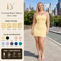 Robe de soirée mini sans bretelles sur mesure pour femmes rondes, vente en gros