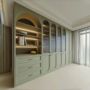 Gabinete de almacenamiento de vino de estilo francés personalizado con estantes de vidrio, muebles para el hogar para sala de estar, Bodega de vino - Product Image 1