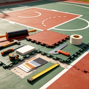Bulk Supply Premium Grade Top Quality Synthetic Basketball Indoor Volleyball <b>Roller</b> Hockey Tiles Sport Court Tiles Flooring - Product Image 3