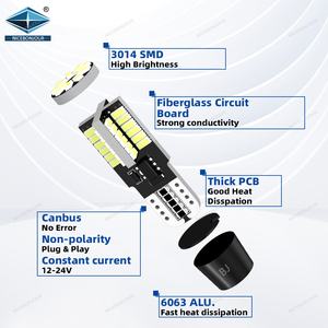 Luz LED de alta potencia para coche, 3014, 57smd, w5w, 168, 194, T10, Canbus, Interior, sistema de iluminación <span class=keywords><strong>Aauto</strong></span> - Product Image 4
