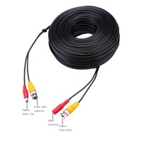 Cable BNC de 18 metros Cable coaxial de cámara de seguridad y vídeo Siamés todo en uno