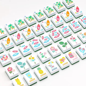 Jeu de tuiles de Mahjong américain, 160 tuiles vertes gravées avec accessoires et sac de rangement, ensemble de Mahjong pour débutants - Product Image 5