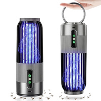 Lampe anti-moustiques solaire, lanterne de camping, rechargeable par USB, tue-insectes électrique d'extérieur, minuterie, lumière LED pour patio, cour