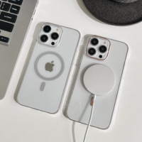 Étui rigide en PC magnétique minimaliste transparent avec clarté Cool Touch HD pour Samsung pour iPhone 13 15 16 17 Pro Max téléphones mobiles