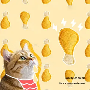 ของเล่นแมวแบบไม้พร้อมใยบวบสำหรับเล่นเอง ช่วยบรรเทาอาการเบื่อจากการงอกของฟัน ใช้สำหรับกัดแทะและทำความสะอาดฟัน - Product Image 1
