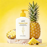 Nettoyant intime naturel à base de plantes, marque privée, soulage les irritations intimes, équilibre le pH, hygiène féminine, nettoyant intime à l'ananas