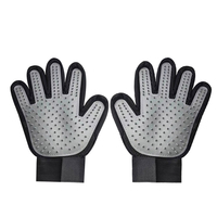 Gants de toilettage pour animaux de compagnie en silicone avec picots, pour petits et grands animaux (chats, chiens), pour la salle de bain, brosse de nettoyage et d'élimination des poils