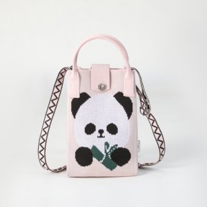 Exquisito Bolso de Ganchillo para Mujer, Modelo Lady Panda, Bolso de Algodón de Color Sólido, Cartera para Teléfono Tejida a Crochet - Product Image 2