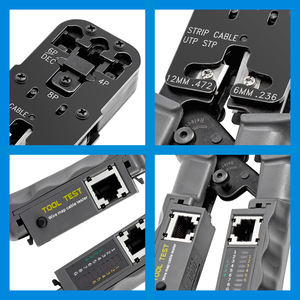 नेटवर्क केबल परीक्षक के साथ <span class=keywords><strong>Crimping</strong></span> उपकरण मॉड्यूलर नेटवर्क उपकरण RJ45 <span class=keywords><strong>Crimping</strong></span> उपकरण - Product Image 6