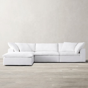 Canapé convertible en L, meuble de salon, design moderne, léger, Chaise de luxe, 4 pièces - Product Image 6