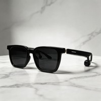 Lunettes Intelligentes à Conduction Osseuse BT5.2, Haut-parleur 15mm, Étanchéité IPX5, Autonomie 7H, Aide Auditive, Monture Remplaçable, Lunettes de Sport