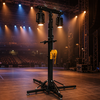Soporte de elevación de alta resistencia para altavoces, trípode de torre de truss para iluminación de escenario, 5m 200KG, de aluminio y acero, completamente negro, OEM personalizado