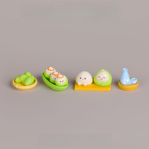 Nouvel ensemble de micro-paysages de KI Zhuojing pour le Festival des Bateaux-Dragons : Zongzi, raviolis, artisanat en résine, accessoires DIY pour la création de plats et de jeux. - Product Image 1