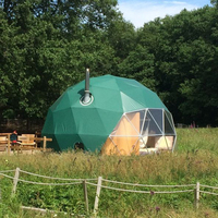 Dôme géodésique forestier, demi-sphère, tente igloo en PVC pour le camping